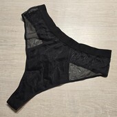 Hunkemoller! Напівпрозорі високі жіночі труси, стрінги S розмір caviar! Лот 346