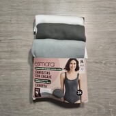 Есмара! Трикотажна жіноча майка в рубчик з мереживом 40/42 євро 46/48 наш 3 шт! Лот 307