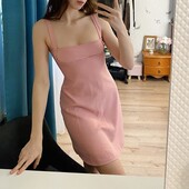 Коктейльна сукня рожева з декольте Нова!
