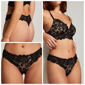 Hunkemoller! Шикарні мереживні жіночі труси, стрінги Хл розмір caviar! Лот 219