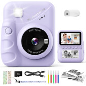 детская камера с функцией мгновенной печати, карта 32гб 48MP 3.0'' HD