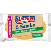 Биоразлагаемые губки Spontex Sамва 2 шт, супервпитывающие изготовлены из целлюлозы
