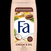 Гель для душа Fa Сream & Oil з маслом кокоса і ароматом масла какао, 250 мл