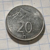 Монета Словенії 20 гелерів 2002