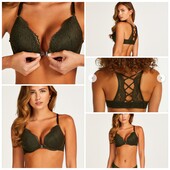 Hunkemoller! Жіночий бюстгальтер з застібкою спереду і гарною спинкою 80В, пуш-ап, duffel bag! Лот 1