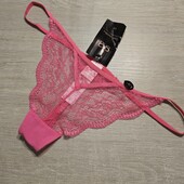 Hunkemoller! Мереживні жіночі труси, стрінги Л розмір fandago pink! Лот 81