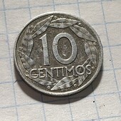 Монета Іспанії 10 сентімос 1959