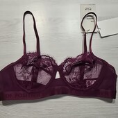 Hunkemoller! Мереживний жіночий бюстгальтер на кісточках з написами 70В plum caspia! лот 420