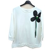 Свитшот, джемпер, кофточка , 96% хлопок, Megi, Турция, р. s/m, наш 42-50, цвет белый!