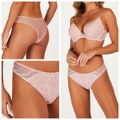 Hunkemoller! Шикарні жіночі труси з попкою із сіточки, бразиліани Хл розмір pale mauve! Лот 717