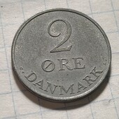 Монета Данії 2 ере 1970