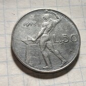Монета Італії 50 лір 1973