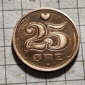 Монета Данії 25 ере 1994