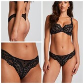 Hunkemoller! Шикарні жіночі труси із мережива і сіточки, стрінги 2Хл розмір caviar! Лот 99
