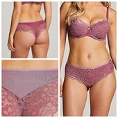 Hunkemoller! Мереживні жіночі труси напівбатального розміру 2Хл розмір grape nectar! Лот 607