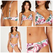Hunkemoller! Роздільний жіночий купальник: верх 75Е, низ S white! Лот 468