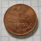 Монета Бразилії 5 сентавос 2011