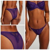 Hunkemoller! Жіночі труси із мережива і сіточки, бразиліани Xs розмір violet indigo! Лот 867