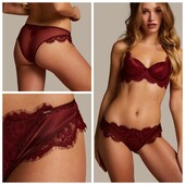 Hunkemoller noir! Дуже гарні жіночі труси із мережива і сіточки S розмір cabernet! Лот 907