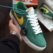 Nike кеды из натуральной кожи! Vietnam 40,43р зеленые