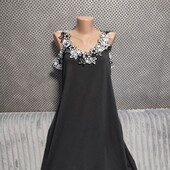 Симпатичное платье с кружевом, р.L/XL