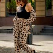 Штаны в леопардовый принт