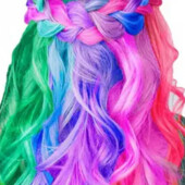 Расчески 4 шт с цветными мелками для волос Hair chalk, цвета на фото, туш для розпису волосся