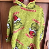 Меховушка довга, плюшева туника, кофта, худи, 158-164. the grinch , слип, пижама