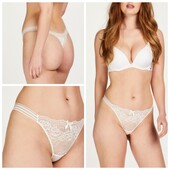 Hunkemoller! Сучасні жіночі труси, стрінги з мереживом Хл розмір snow white! Лот 345