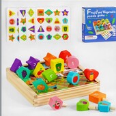 Деревянная развивающая игра " Посади огород ".