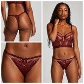 Hunkemoller! Жіночі труси з мереживом, стрінги 2Хл розмір zinfandel! Лот 341