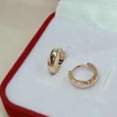 Нежные и красивые детские серьги колечки. Позолота 585 пробы 18К.