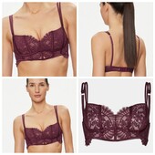 Hunkemoller noir! Звабливий мереживний жіночий бюстгалтер М розмір italian plum! Лот 118