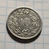 Монета Швейцарії 10 рапен 2008