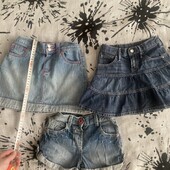 Джинсова юбки + Шорти одним лотом