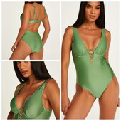 Hunkemoller! Крутезний суцільний жіночий купальник 36 євро seaweed! Лот 17