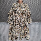 Симпатичное платье на пуговицах свободного кроя, р.L/XL