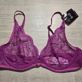 Hunkemoller! Мереживний жіночий бюстгальтер на кісточках 75С wild aster! Лот 33