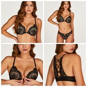 Hunkemoller! Неймовірний жіночий бюстгальтер з гарною спинкою 75Д caviar! Лот 3