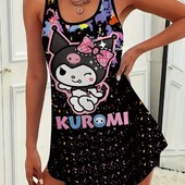 Трикотажная ночная рубашка домашние платье Kuromi