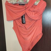 Корал боді від Boohoo uk12