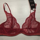 Hunkemoller! Мереживний жіночий бюстгальтер на кісточках 75С tango red! Лот 101