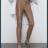 Легінси лосини Zara екошкіра р. xs