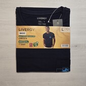 Livergy! Трикотажна чоловіча футболка Л розмір, темно-синя! Лот 2