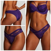 Hunkemoller! Стильні жіночі труси з мереживом Л розмір violet indigo! Лот 817