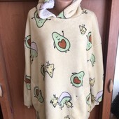 Меховушка довга, плюшева туника, кофта, худи, М-L. Primark, слип, пижама