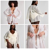 Hunkemoller! Мереживна пляжна жіноча туніка М розмір off white, молочна! Лот 102