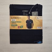 Livergy! Трикотажна чоловіча футболка Л розмір, темно-синя! Лот 21