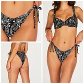 Hunkemoller! Жіночі труси від купальника в рубчик S розмір black! Лот 17