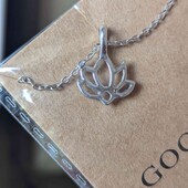 новинка! красивая подвеска в виде лотоса на цепочке. good karma